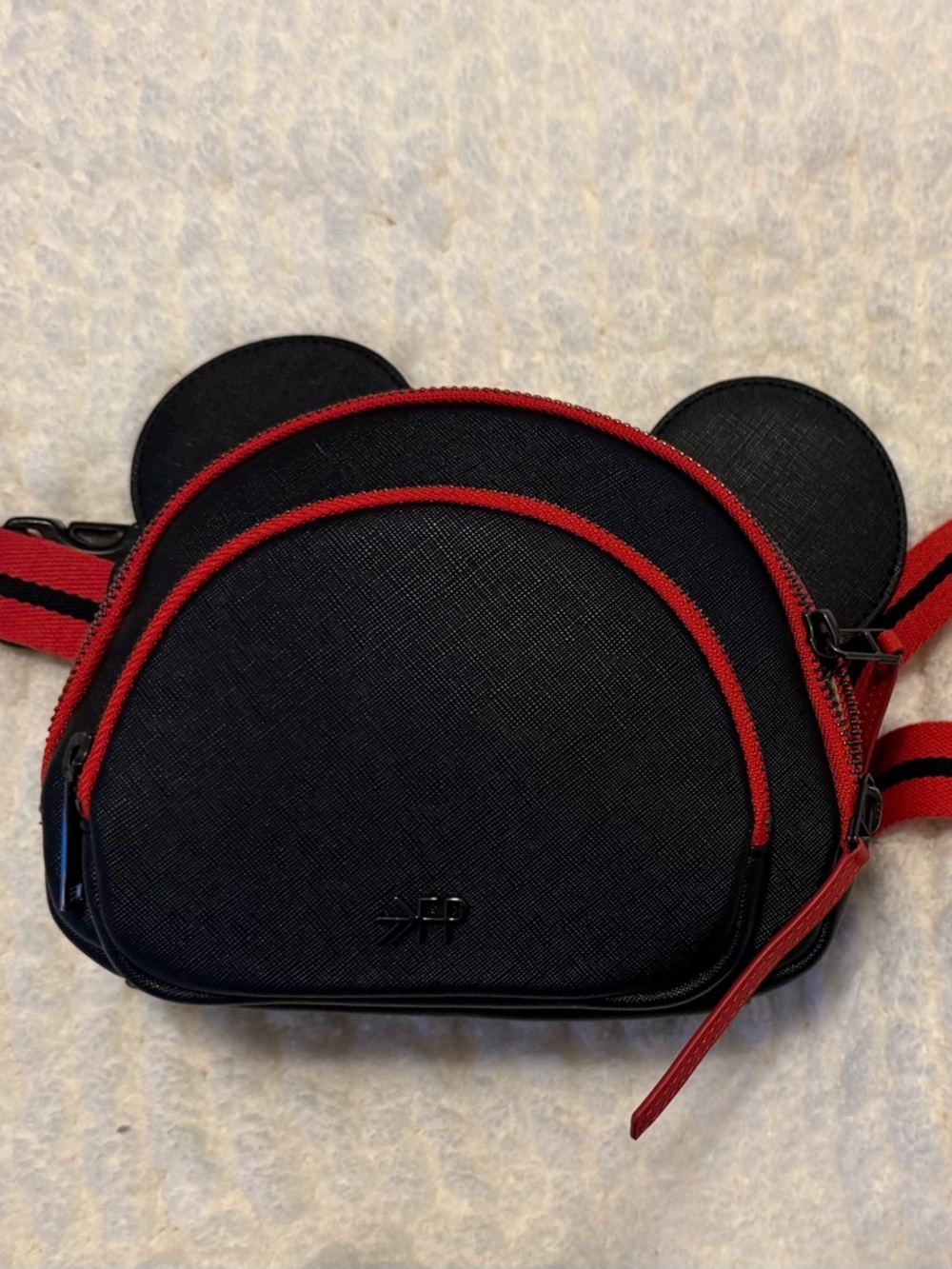 Freshly Picked Mickey Black and Red Round Crossbody Bag